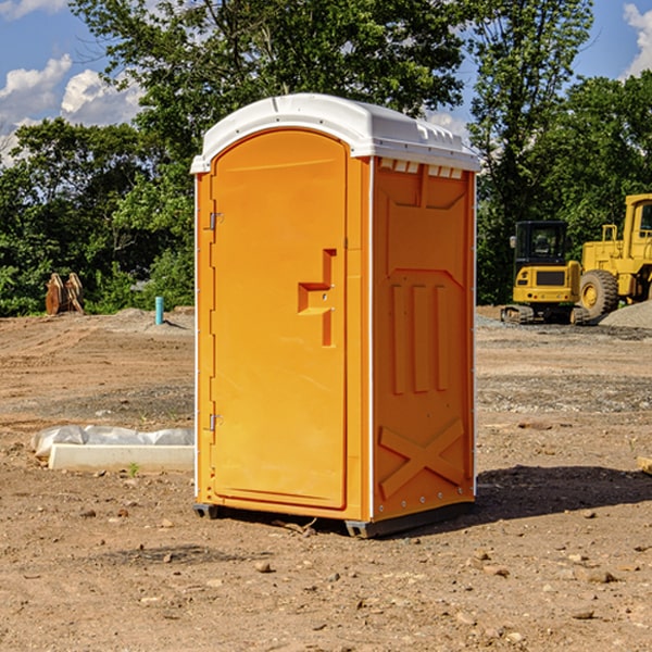 how often are the portable restrooms cleaned and serviced during a rental period in Osceola NE